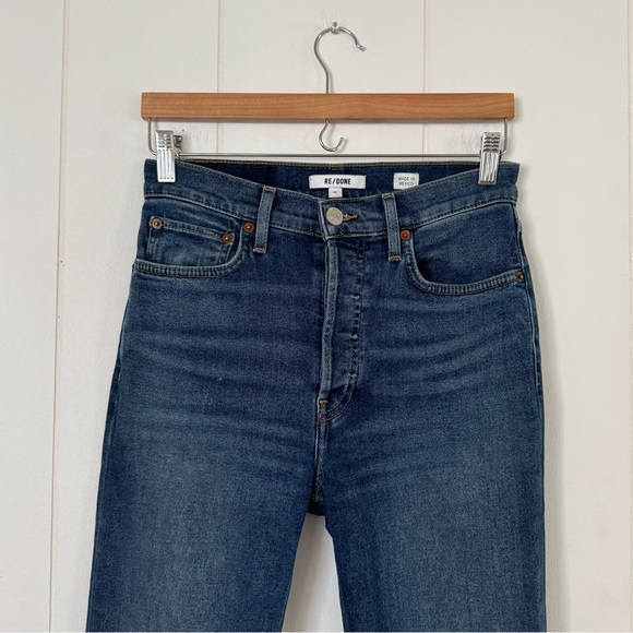 RE/DONE Originals 90s High Rise Ankle Crop in Dark 1 Size 26 - Picture 3 of 10
